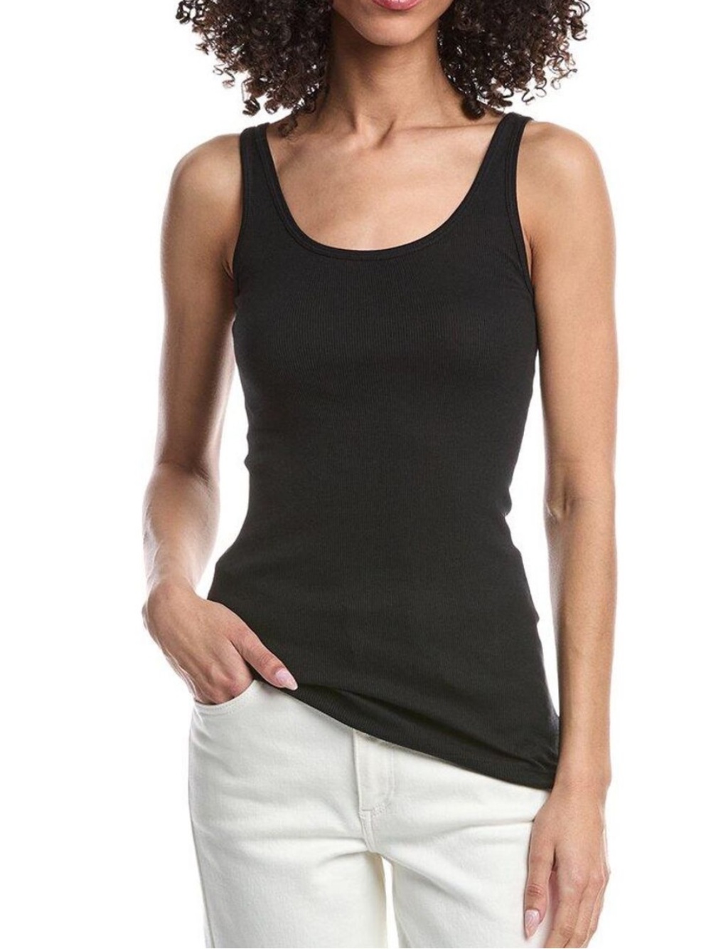 Vince Black Scoop Neck Tank Top